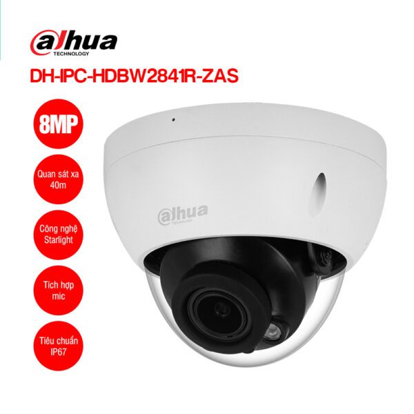 8MP IR Vari-focal Dome WizSense Network Camera