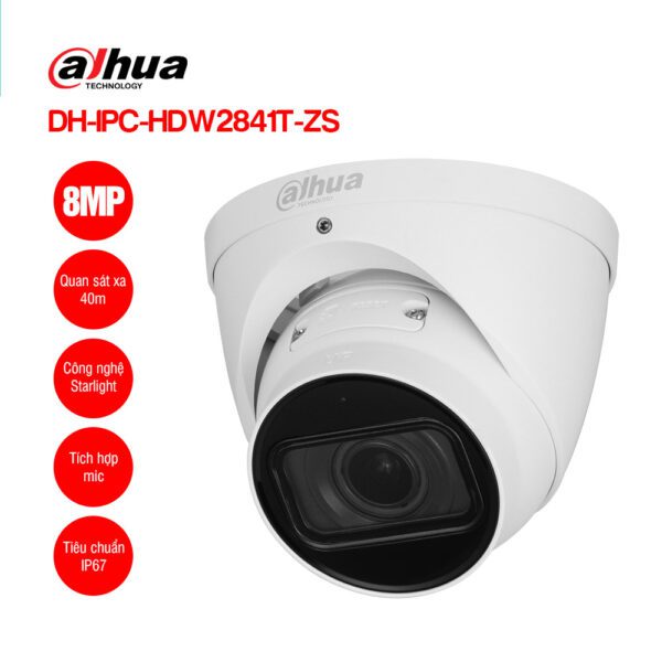 8MP IR Vari-focal Eyeball WizSense Network Camera